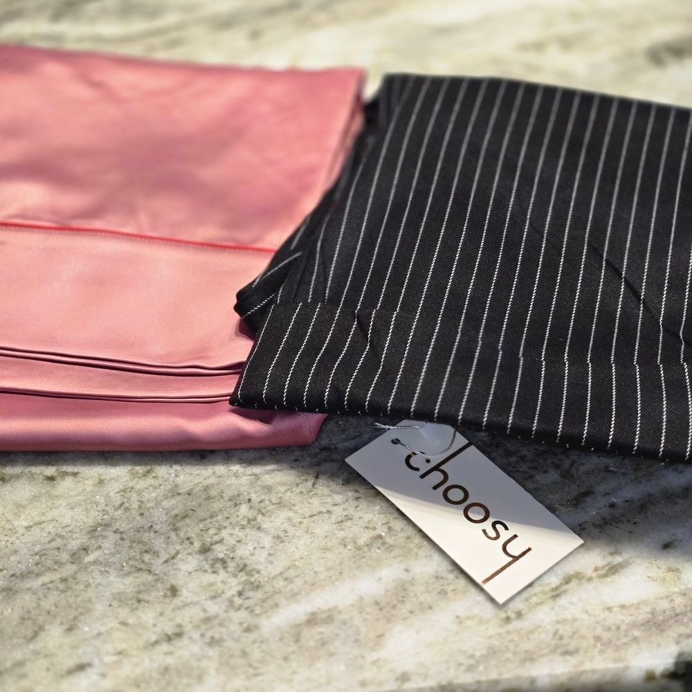 Choosy Women's Pink and Black Striped Jeans